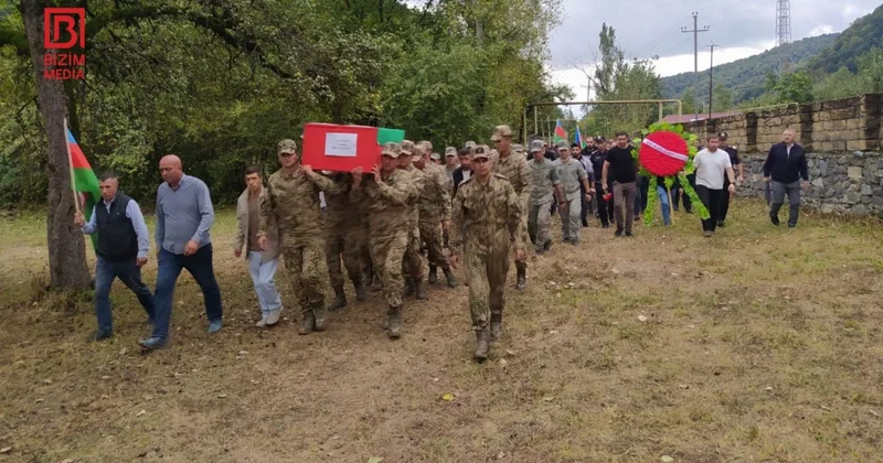 Şəhid Vəkil Qayıbov 33 il sonra Qəbələdə dəfn olundu FOTO/VİDEO