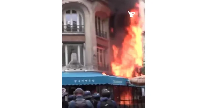 Пожар в жилой многоэтажке в Париже произошел из за полицейской гранаты ВИДЕО