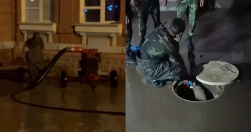 Подтопление в Нахчыване: спасатели МЧС откачали воду на 19 адресах Видео