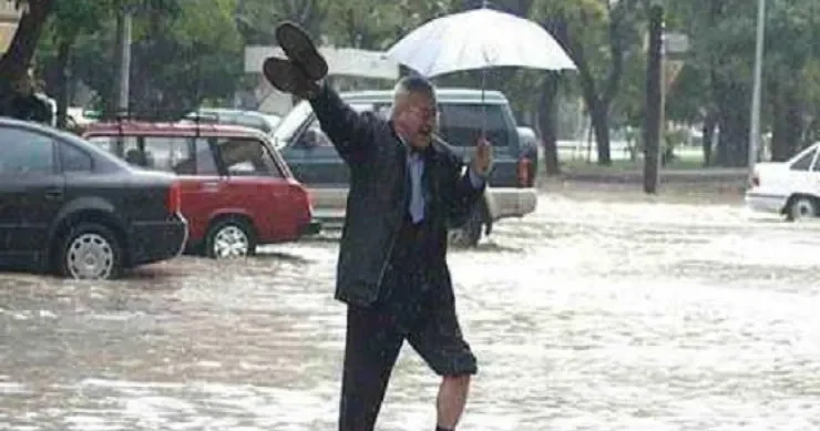 Yağış şəlalə kimi töküldü, külək gücləndi GÜNÜN HAVASI