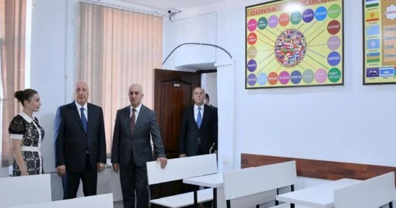 Zakir Fərəcov SDU nun tədris korpusunda aparılan təmir işləri ilə tanış oldu FOTOLAR