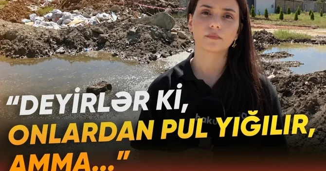 Su gölməçəsi, zibil qalaqları, üfunət: Mehdiabadda antisanitar mənzərə