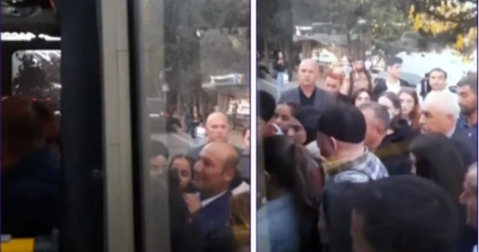 525 saylı avtobusda İZDİHAM Məsul şəxslər isə problemin olmadığını deyir VİDEO