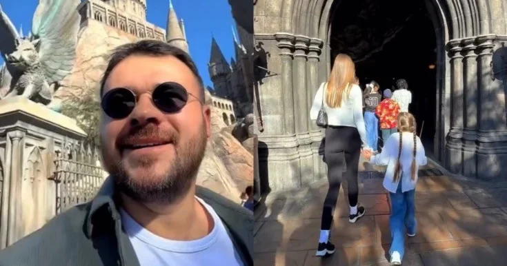 Emin ailəsi ilə Hollivudun Universal studio sında Video