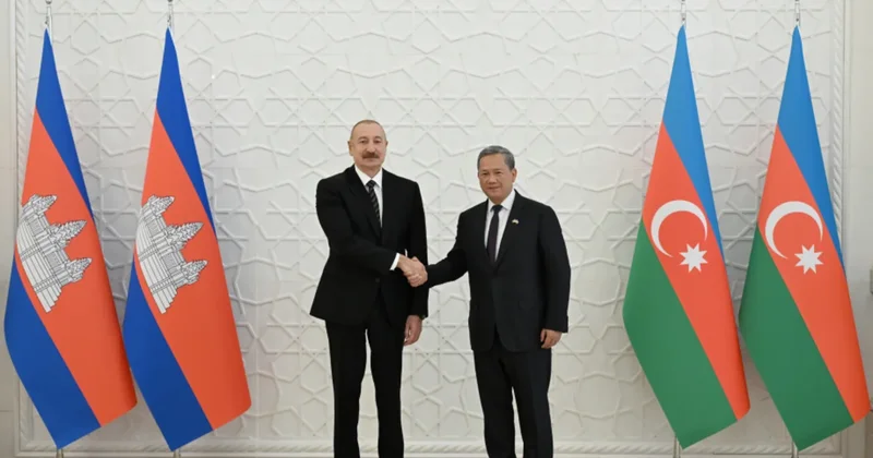 İlham Əliyev və Hun Manet mətbuata bəyanatla çıxış edirlər