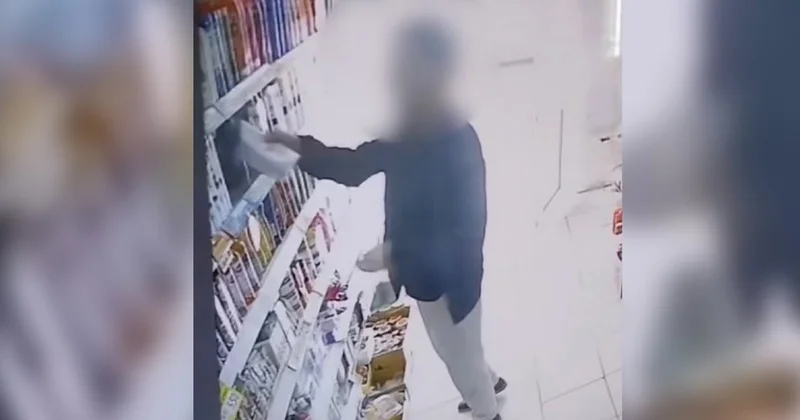 Mağazadan 7 şampun oğurladı Video