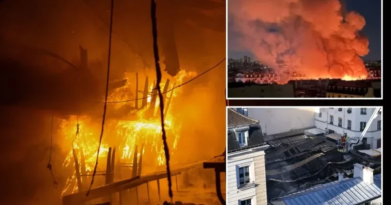 Parisin ən qədim ərzaq bazarı yanaraq məhv olub