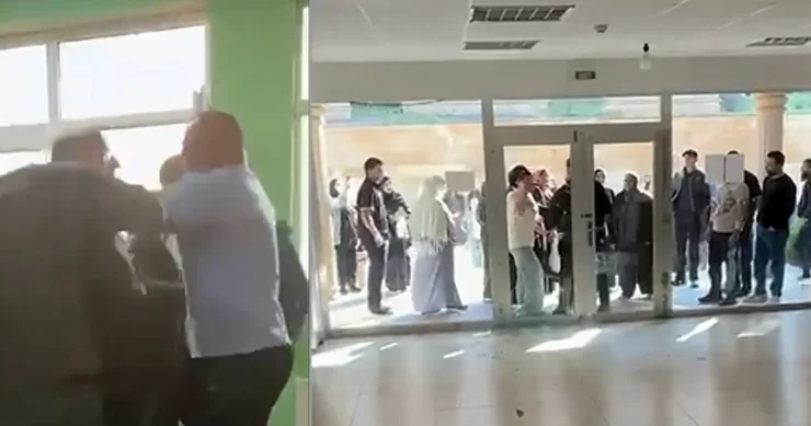 Təhsil müəssisəsində ictimai asayişin pozulmasının görüntüləri VİDEO