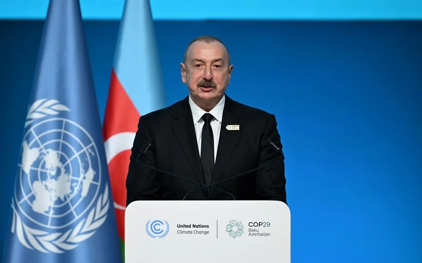 İlham Əliyev: COP29a ev sahibliyi edən ölkə seçildikdən sonra hədəfə çevrildik