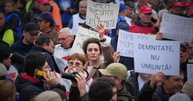 Антиправительственные манифестации… охватили Румынию объектив