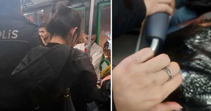 Bakıda xanım jurnalistə zor tətbiq olundu VİDEO