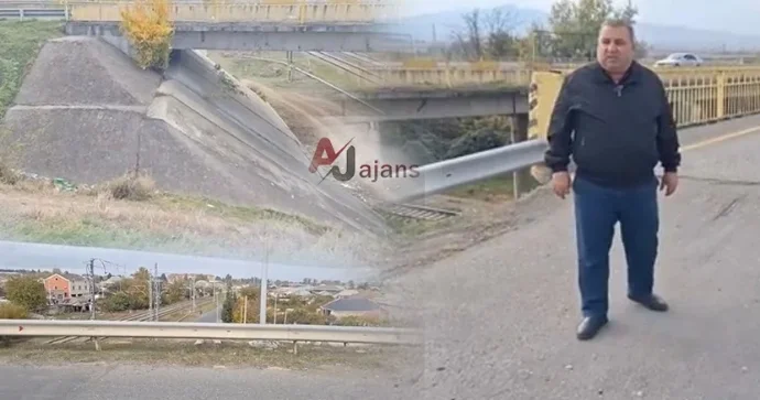 Ağstafada avtomobil körpüsü qəzalı VƏZİYYƏTDƏ… VİDEO