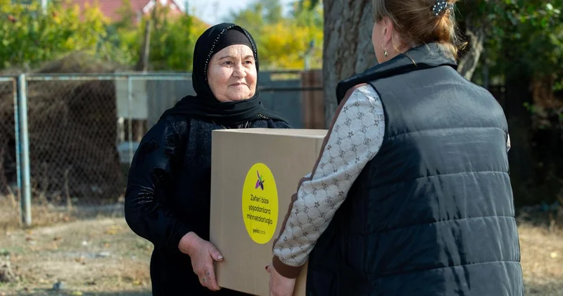 Yelo Bank Xocavənddə yaşayan şəhid ailələrinə Zəfər sovqatı təqdim edib