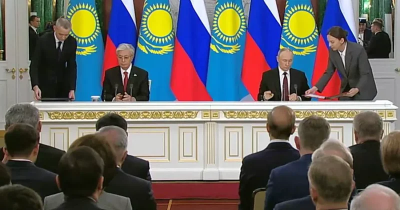 Стратегическое партнерство и союзничество: Путин и Токаев подписали декларацию Видео