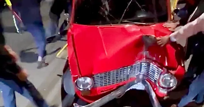 Gəncədə qəza törədən sürücüdən etiraf: “120 lə girdim” VİDEO