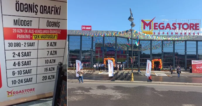 Supermarket qanunsuz parkinq təşkil edib yüksək qiymət qoydu TƏLİMÇİ ŞİKAYƏT ETDİ VİDEO