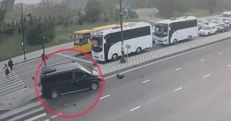 Bakıda piyada keçidində ŞOK QƏZA VİDEO