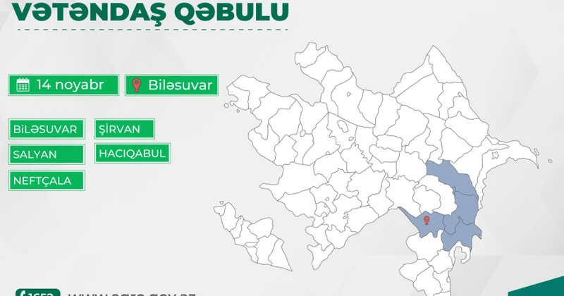 Kənd təsərrüfatı naziri Biləsuvarda vətəndaşların müraciətlərini dinləyəcək