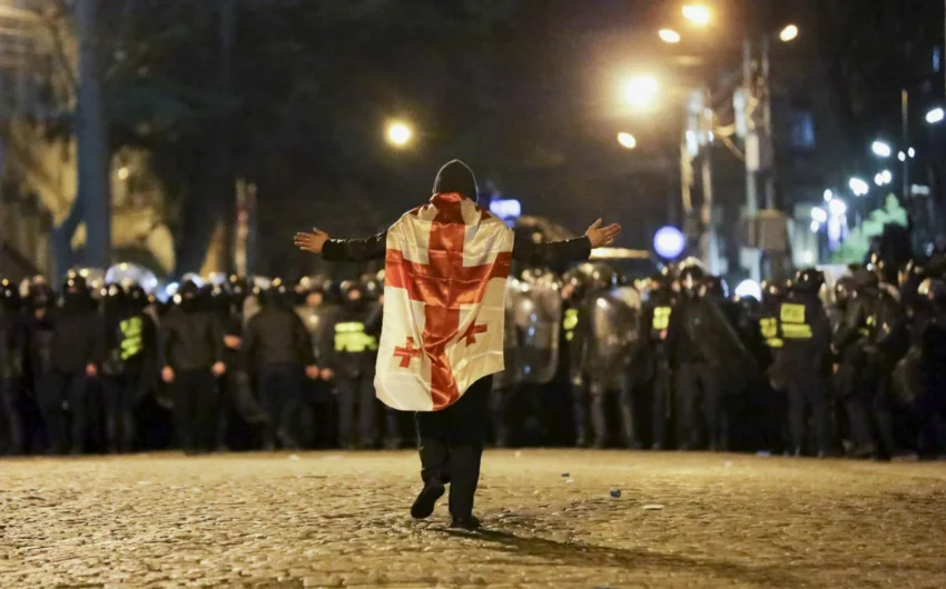 Tbilisidə növbəti etiraz aksiyası başa çatıb AzPolitika onlayn siyasiictimai qəzet