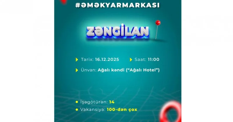 Zəngilanda əmək yarmarkasına 100 dən çox vakansiya çıxarılacaq