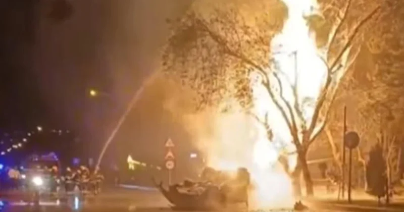 ДТП в Баку привело к пожару на газопроводе ВИДЕО