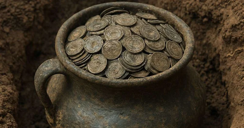 Во Франции обнаружили огромный монетный запас III века
