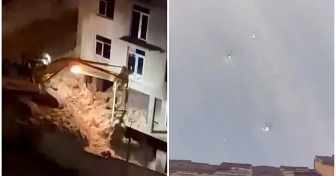 Binəqədidə gecələr tikinti aparan şirkət sakinin avtomobilinə ziyan vurdu VİDEO