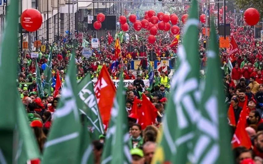 525ci qəzet Belçikada etirazçılar pensiyamdan əl çək tələbi ilə küçələrə çıxıblar