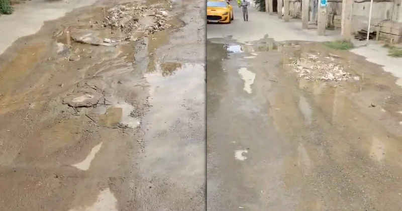 Bakıda su borusu partladı: Evlər su altında qaldı, sakinlər… VİDEO