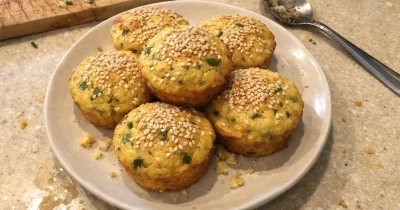 Kəvərli və qarğıdalı unlu duzlu maffin: Az ərzaqla praktik ləzzət