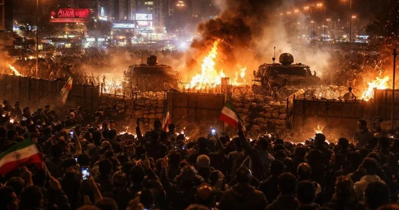 Urmiyada etirazçılarla təhlükəsizlik qüvvələri arasında qarşıdurma VİDEO