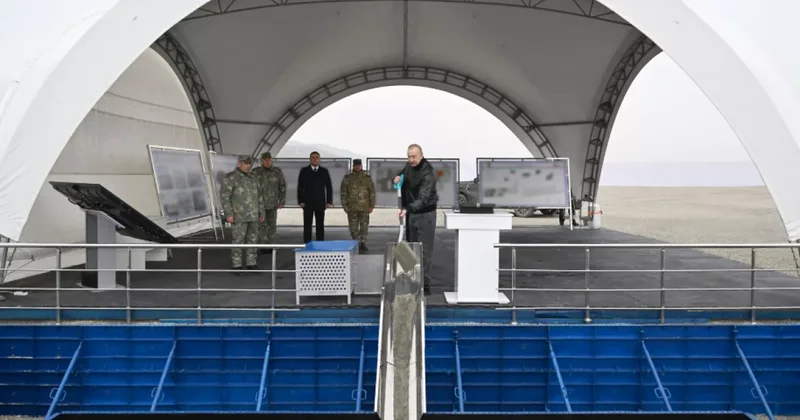 Алиев заложил фундамент Центра специальных операций в Агдеринском районе ФОТО