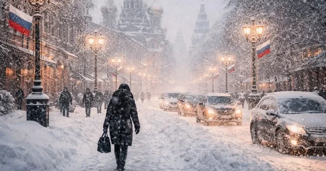 Moskvaya anormal səviyyədə qar yağıb