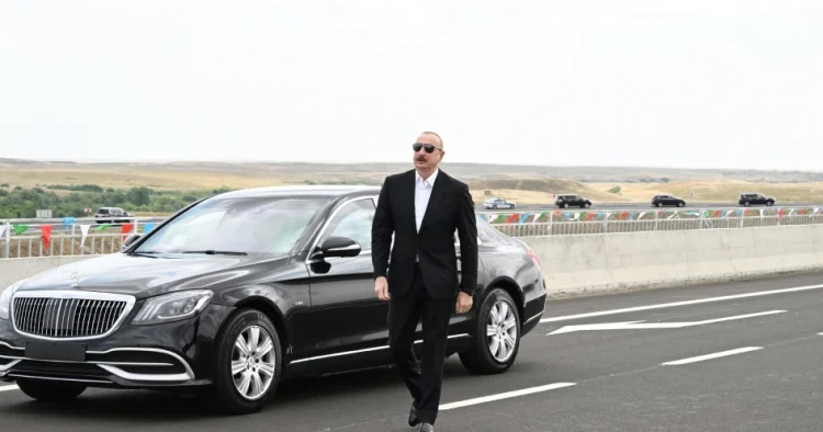 İlham Əliyev Tərtərə gedib