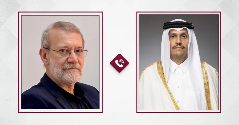 Laricani Qətərin Baş naziri ilə etiraz aksiyalarını müzakirə edib