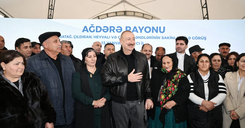 Президент Алиев встретился в Агдеринском районе с согражданами Minval Politika