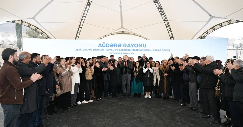 Президент встретился с жителями сел Ашагы Оратаг, Чылдыран, Хейвалы и Чапар Агдеринского района