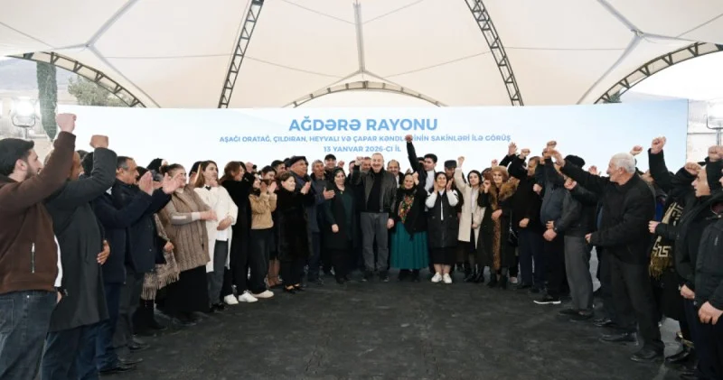 Prezident Ağdərə sakinləri ilə görüşüb