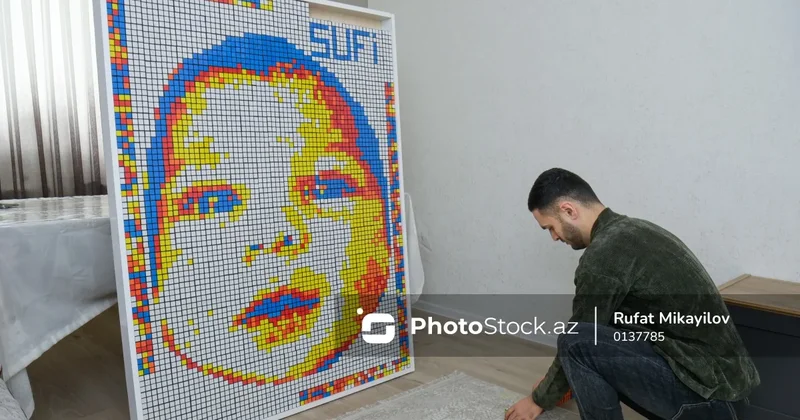 Yetenek sizsiniz yarışının finalçısı olan azərbaycanlı gənc Rubik kublarını sənətə çevirdi REPORTAJ