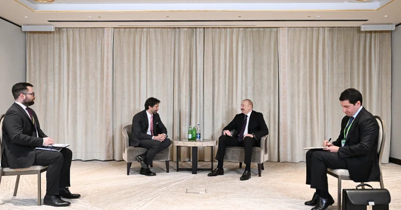 Prezident İlham Əliyev Münxendə Slovakiya Baş nazirinin müavini ilə görüşüb