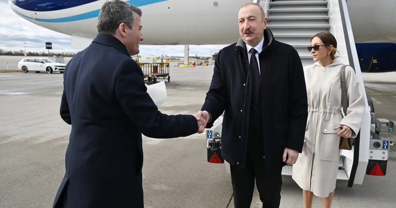 Президент Ильхам Алиев прибыл с визитом в Германию