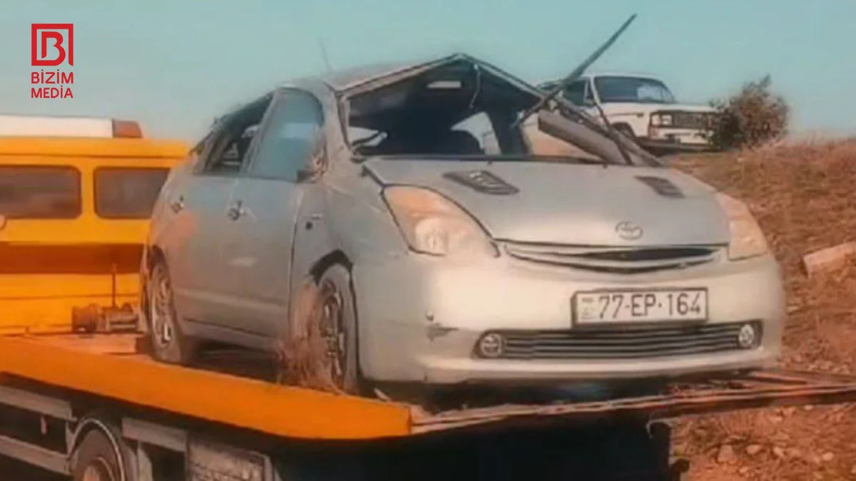 Füzulidə Prius qəzaya DÜŞDÜ