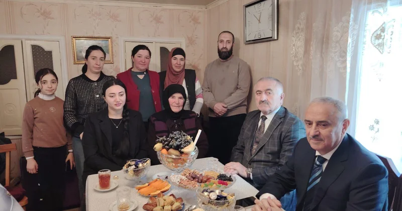 Qusarda nəvəsi də şəhid olan şəhidin ailəsi ziyarət edildi FOTO