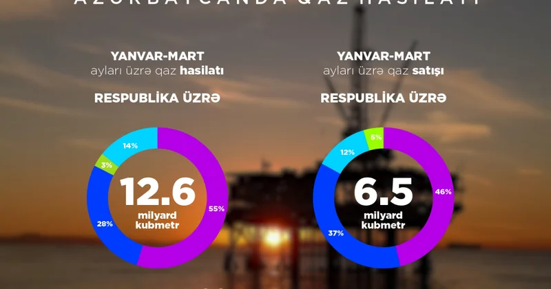 Bu ilin I rübündə ölkədə 6,6 milyon ton neft, 12,6 milyard kubmetr təbii qaz hasil edilib