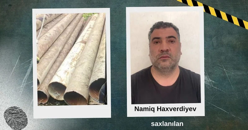 Ağsuda su borularını oğurlayan şəxs saxlanıldı