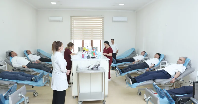 İqtisadiyyat Nazirliyinin əməkdaşlarının iştirakı ilə qanvermə aksiyası keçirilir