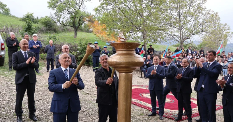 Qusarın Mucuq kəndinə ilk dəfə təbii qaz verilib