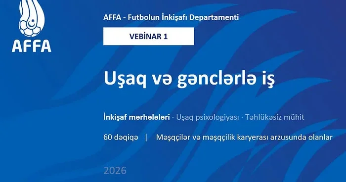 AFFA “Futbol Təhsili Vebinarları”na start verib