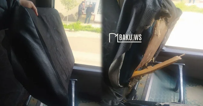 114 nömrəli marşrutdan ŞİKAYƏT: Oturacaqlar oturmağa yararsızdır