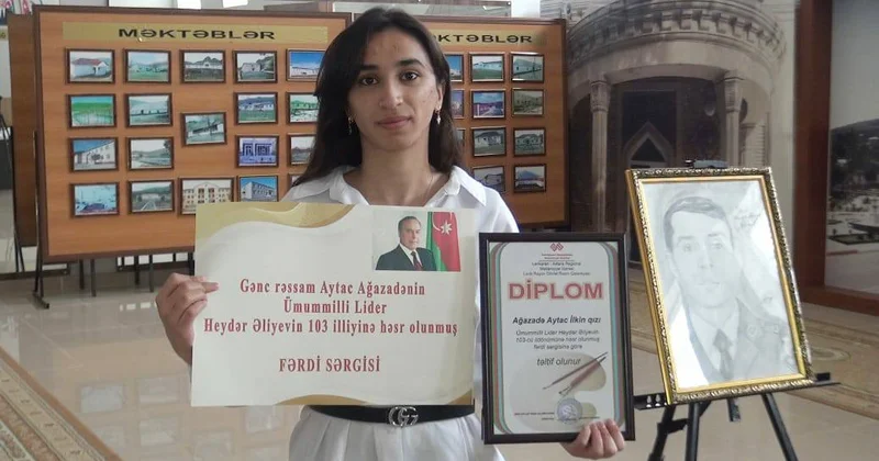 Gənc rəssam Aytacın fərdi sərgisi